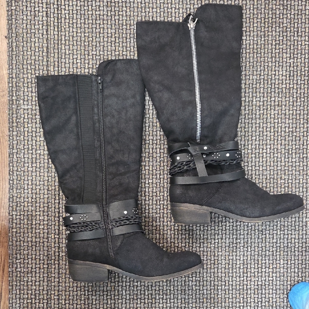 SO Black Knee High Boots